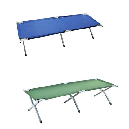 Folding Camping Bed with Storage Bag - Green, view 2