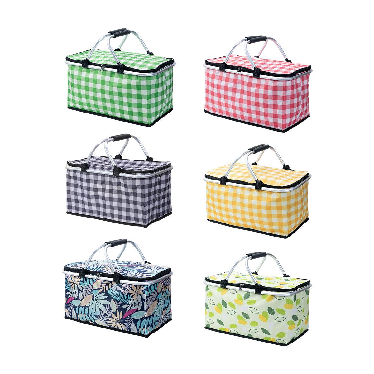 Foldable Insulated Picnic Basket – Green, view 2