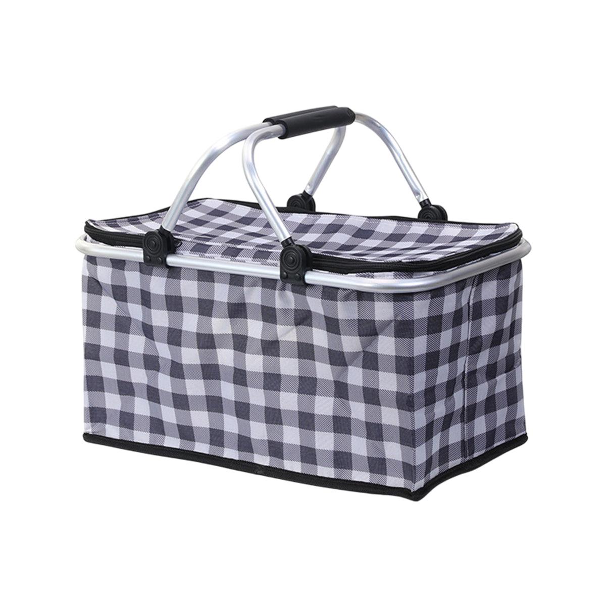Foldable Insulated Picnic Basket – Green, view 7