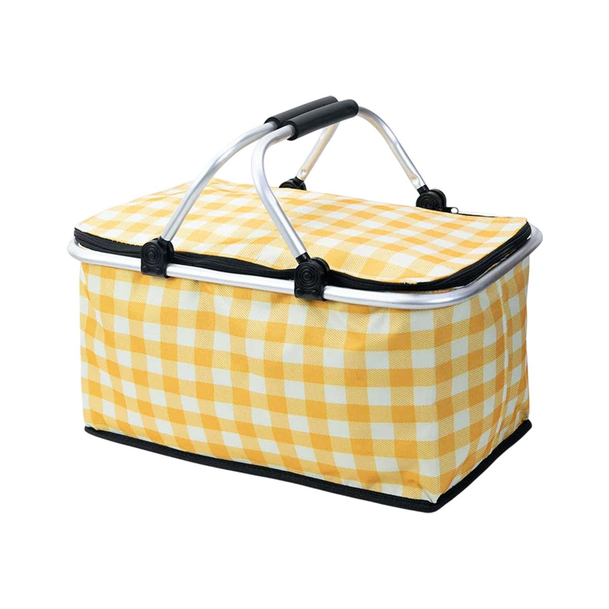 Foldable Insulated Picnic Basket – Green, view 11