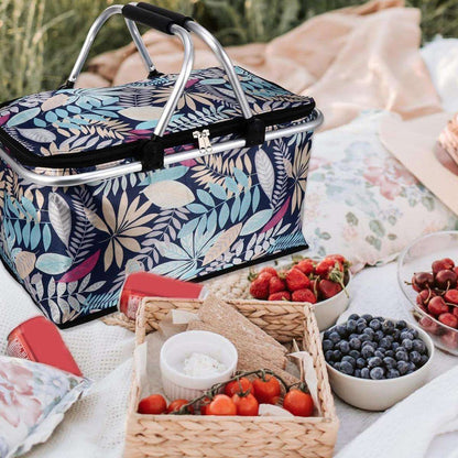 Foldable Insulated Picnic Basket - Navy, view 5