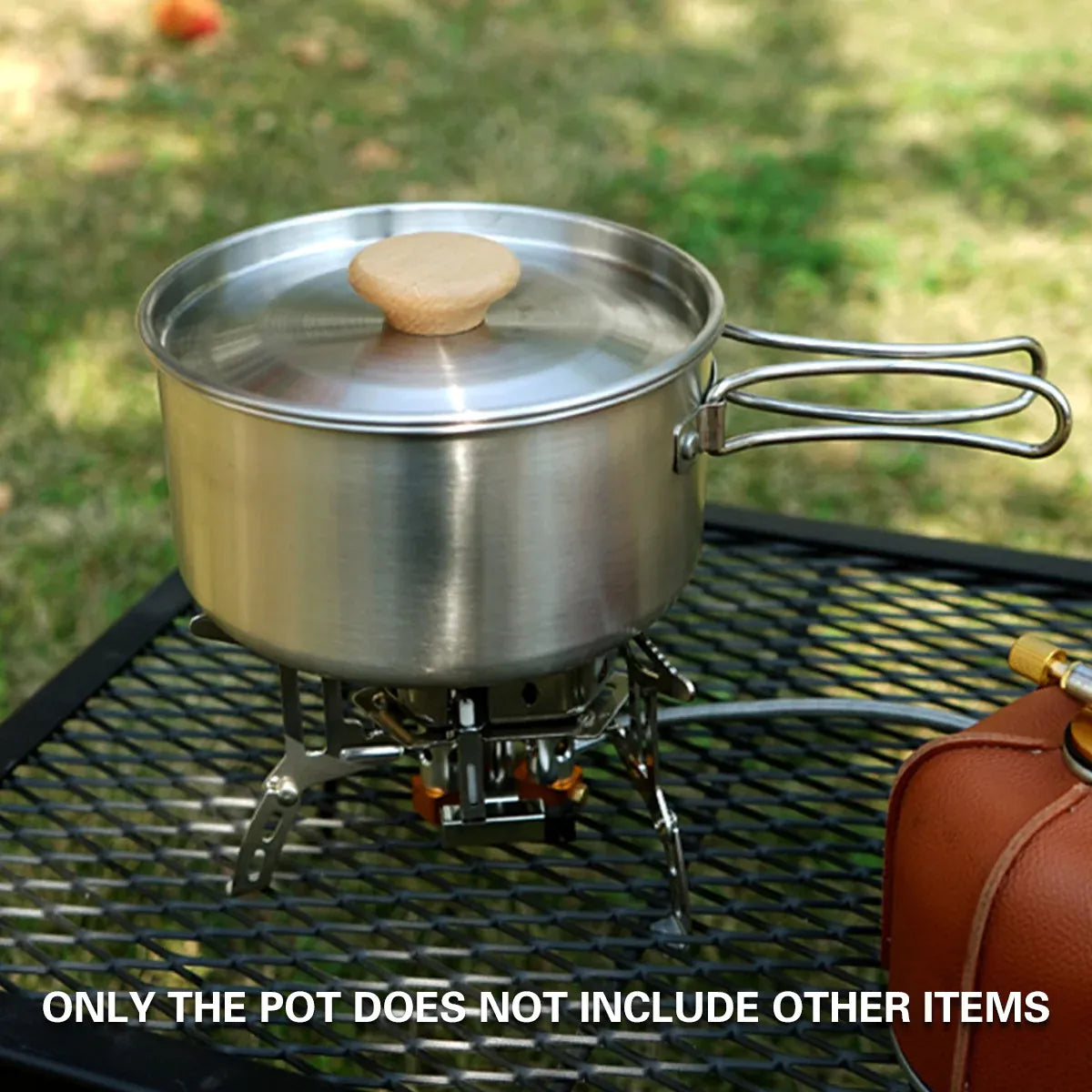 2 Piece Stainless Steel Camping Pot & Pan Set, view 6