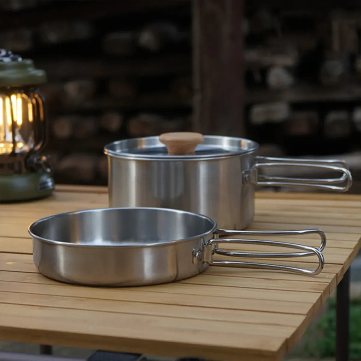 2 Piece Stainless Steel Camping Pot & Pan Set, view 11