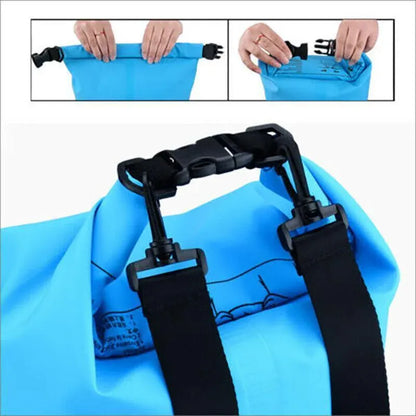 Waterproof Dry Sack – 20L Orange PVC Roll-Top Bag, view 3