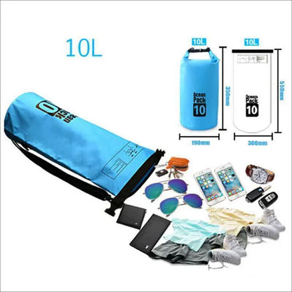 30L Waterproof Dry Bag – Orange PVC Roll-Top, view 5