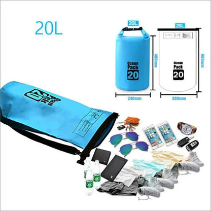30L Waterproof Dry Bag – Orange PVC Roll-Top, view 9