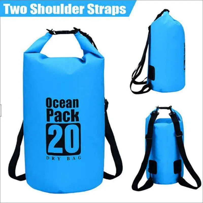 30L Waterproof Dry Bag – Orange PVC Roll-Top, view 10