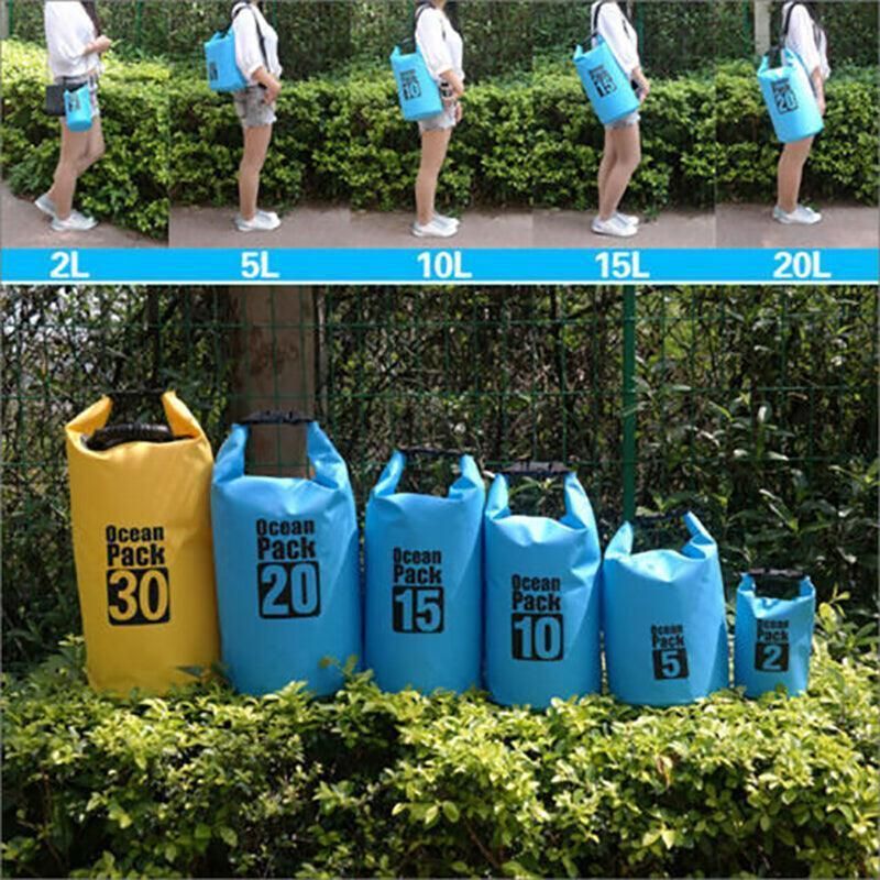 30L Waterproof Dry Bag – Orange PVC Roll-Top, view 12