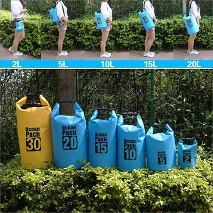 30L Waterproof Dry Bag – Orange PVC Roll-Top, view 12