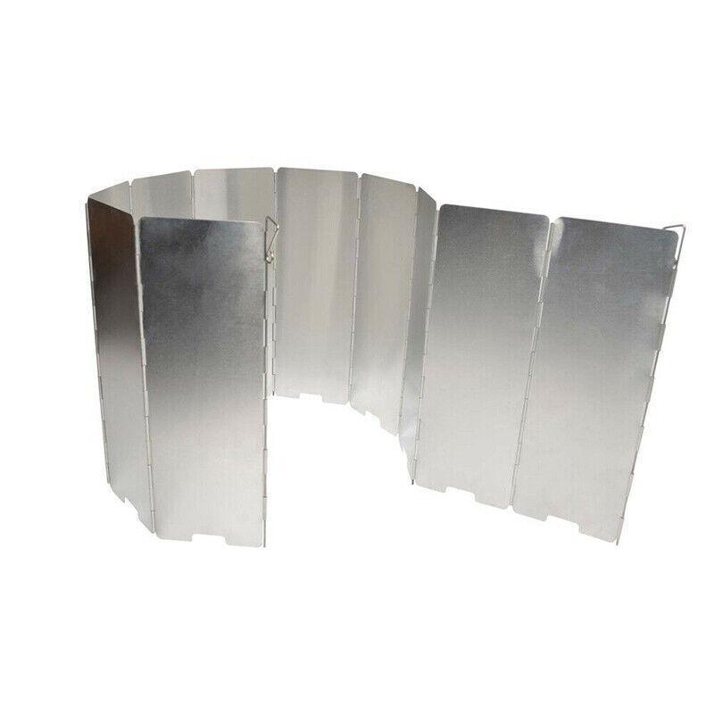 10-Plate Folding Aluminium Windshield for Camp Stoves, view 2
