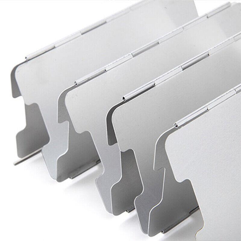 10-Plate Folding Aluminium Windshield for Camp Stoves, view 3