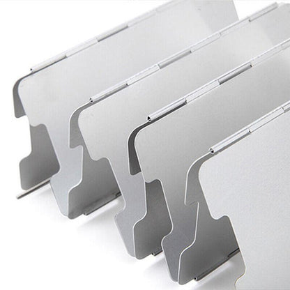 10-Plate Folding Aluminium Windshield for Camp Stoves, view 3