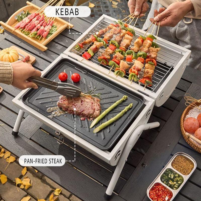 Portable Charcoal BBQ Grill - Black Grillz, view 4