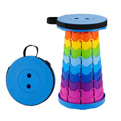 Rainbow Telescopic Folding Stool – Blue, view 7