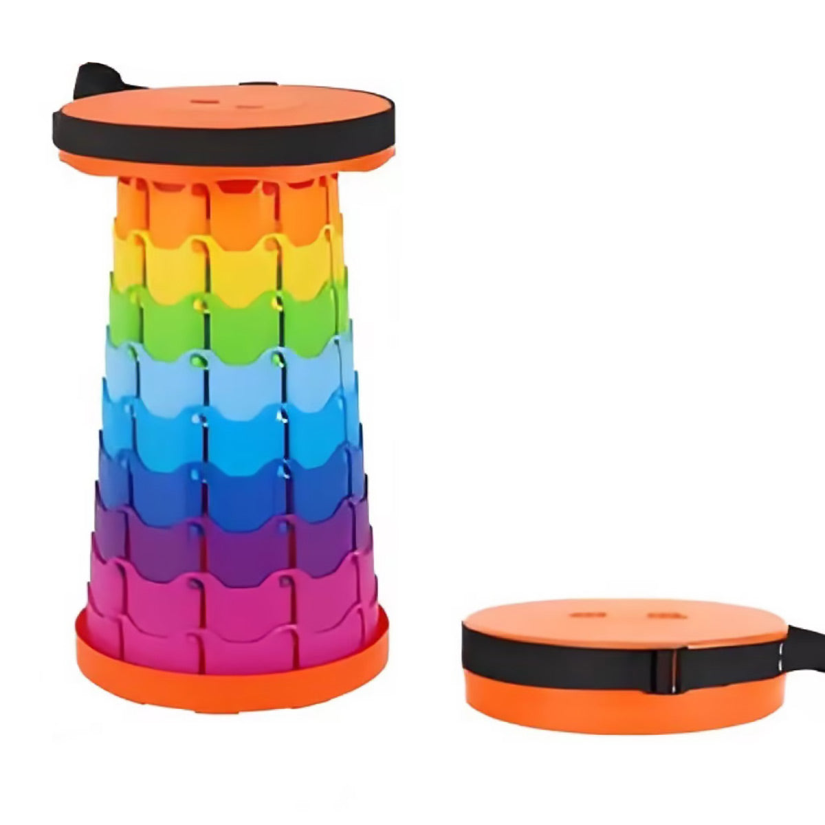 Rainbow Telescopic Folding Stool – Red, view 8