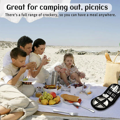 10 Piece Camping Cutlery Set for 2 People - Red, view 11