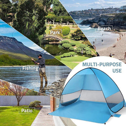 Pop-Up Beach Tent – UPF 50+ Sun Shelter for 3–4 People, view 4