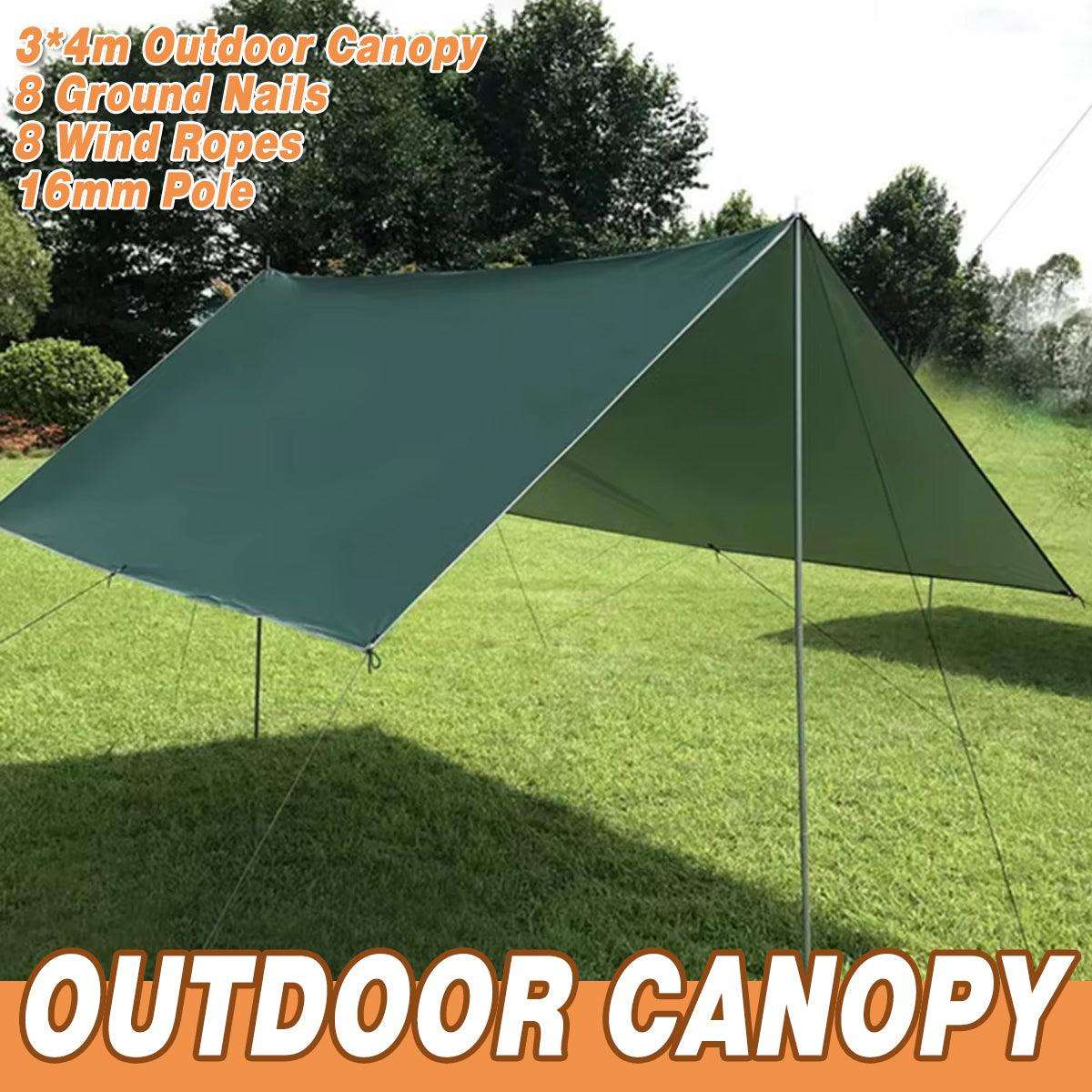 Camping Canopy 3m x 4m - Dark Green, view 4