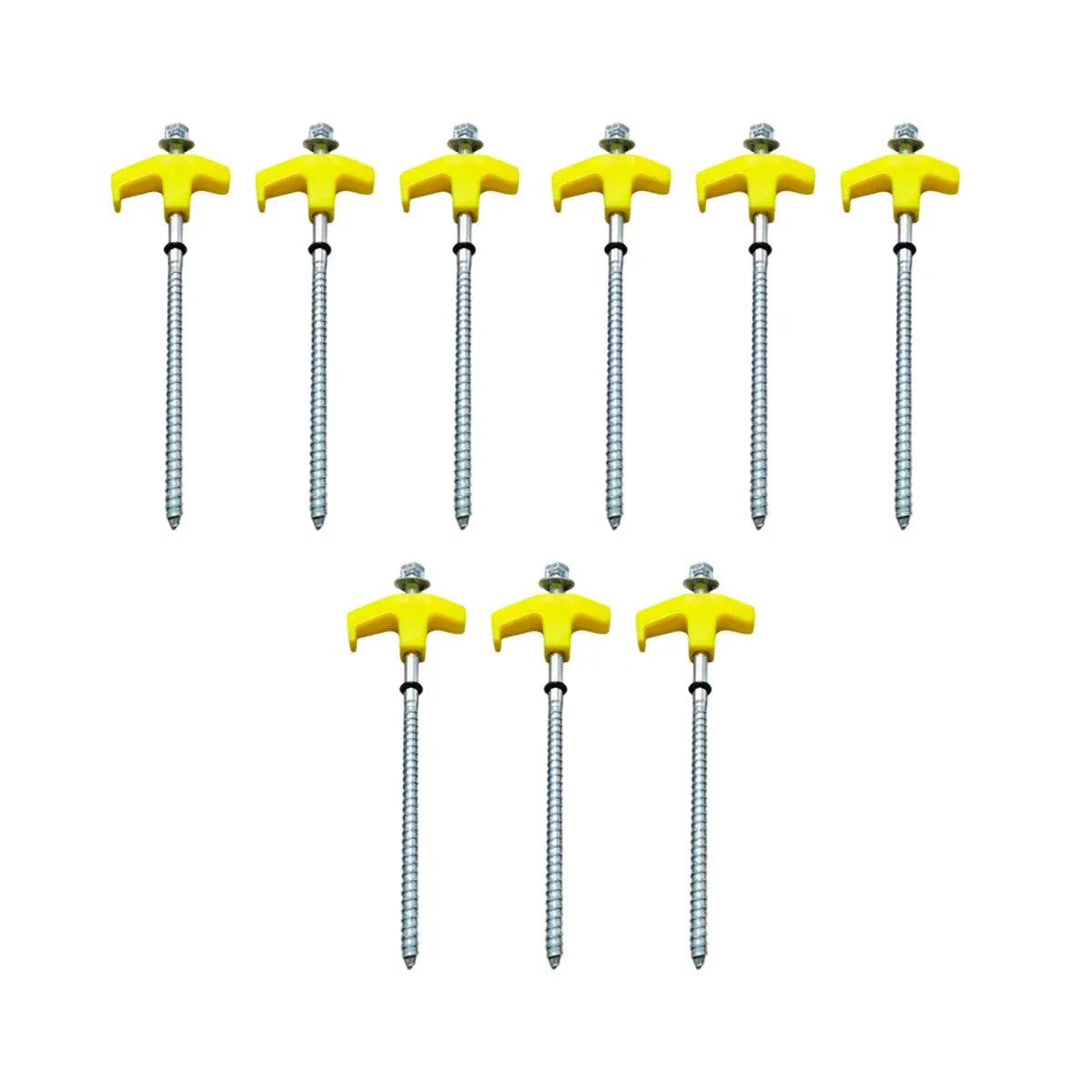 9 Pack Carbon Steel Tent Pegs M8 x 200mm, view 2
