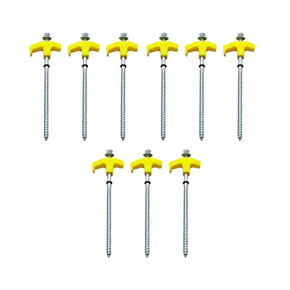 9 Pack Carbon Steel Tent Pegs M8 x 200mm, view 2