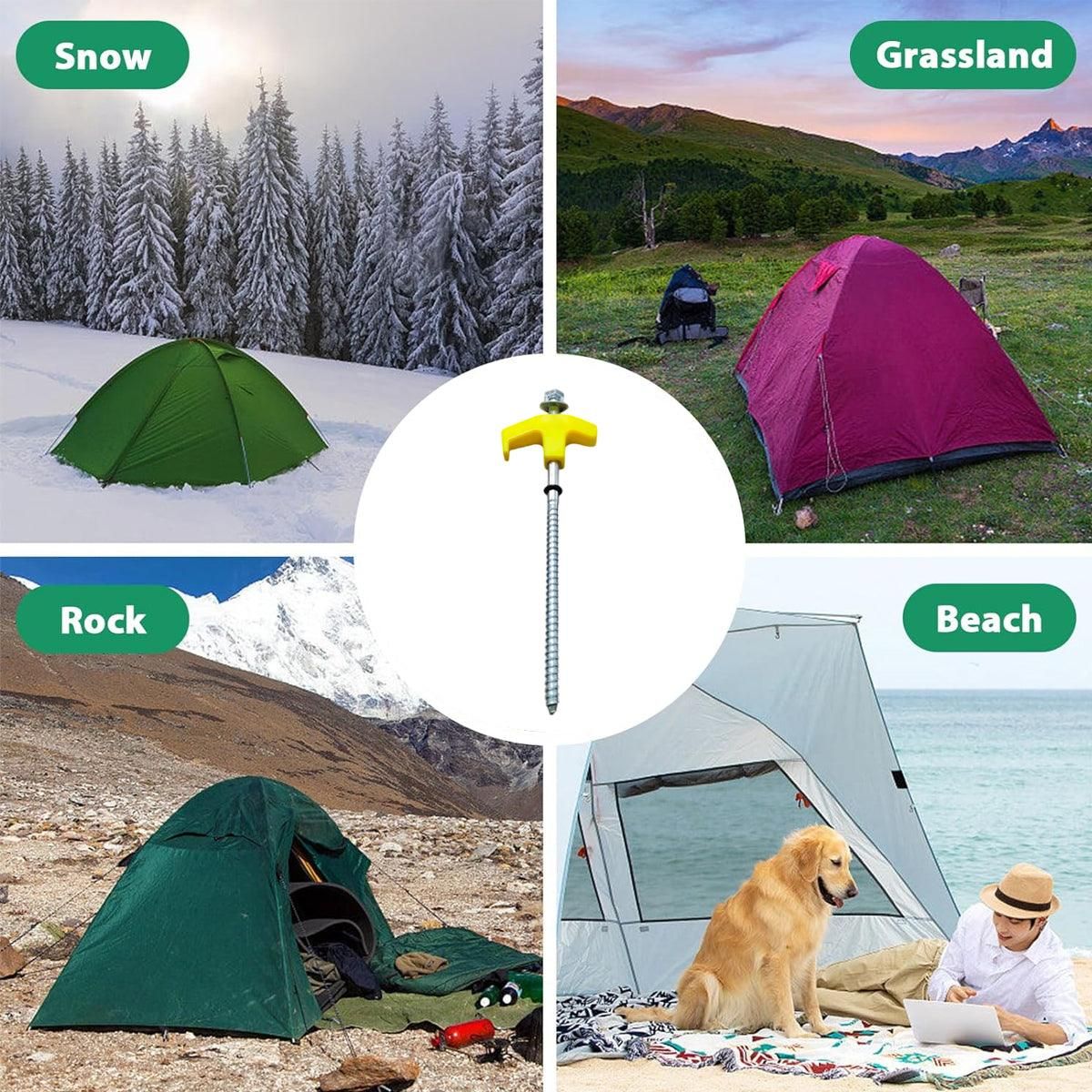 9 Pack Carbon Steel Tent Pegs M8 x 200mm, view 9