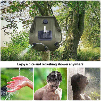 Portable Solar Camping Shower Bag 20L - Army Green, view 5
