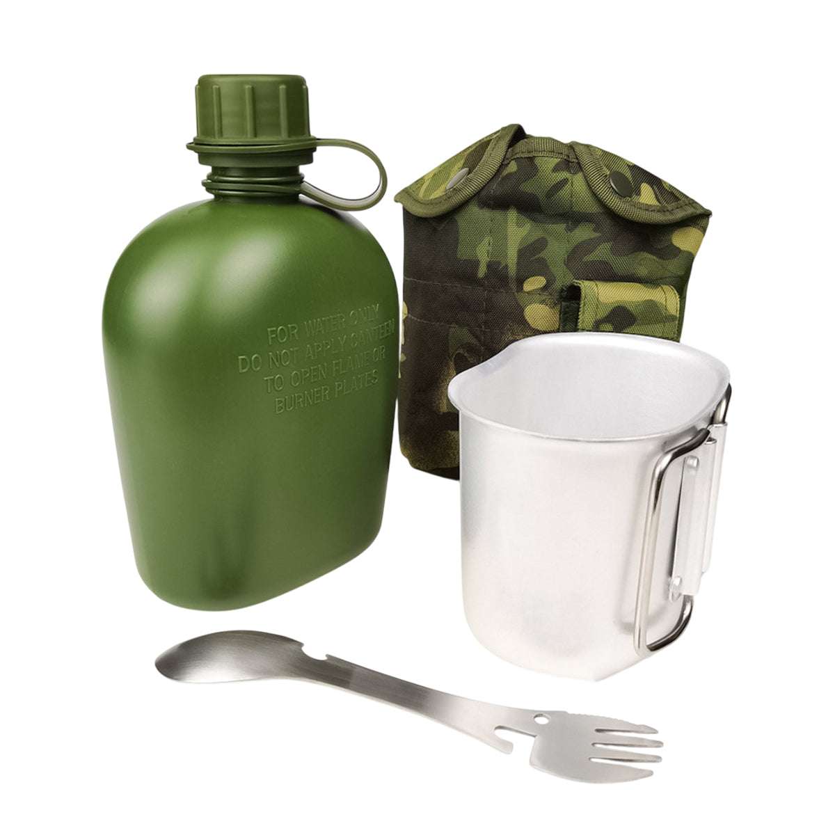 4 Piece Camouflage Tactical Water Bottle Set, view 2