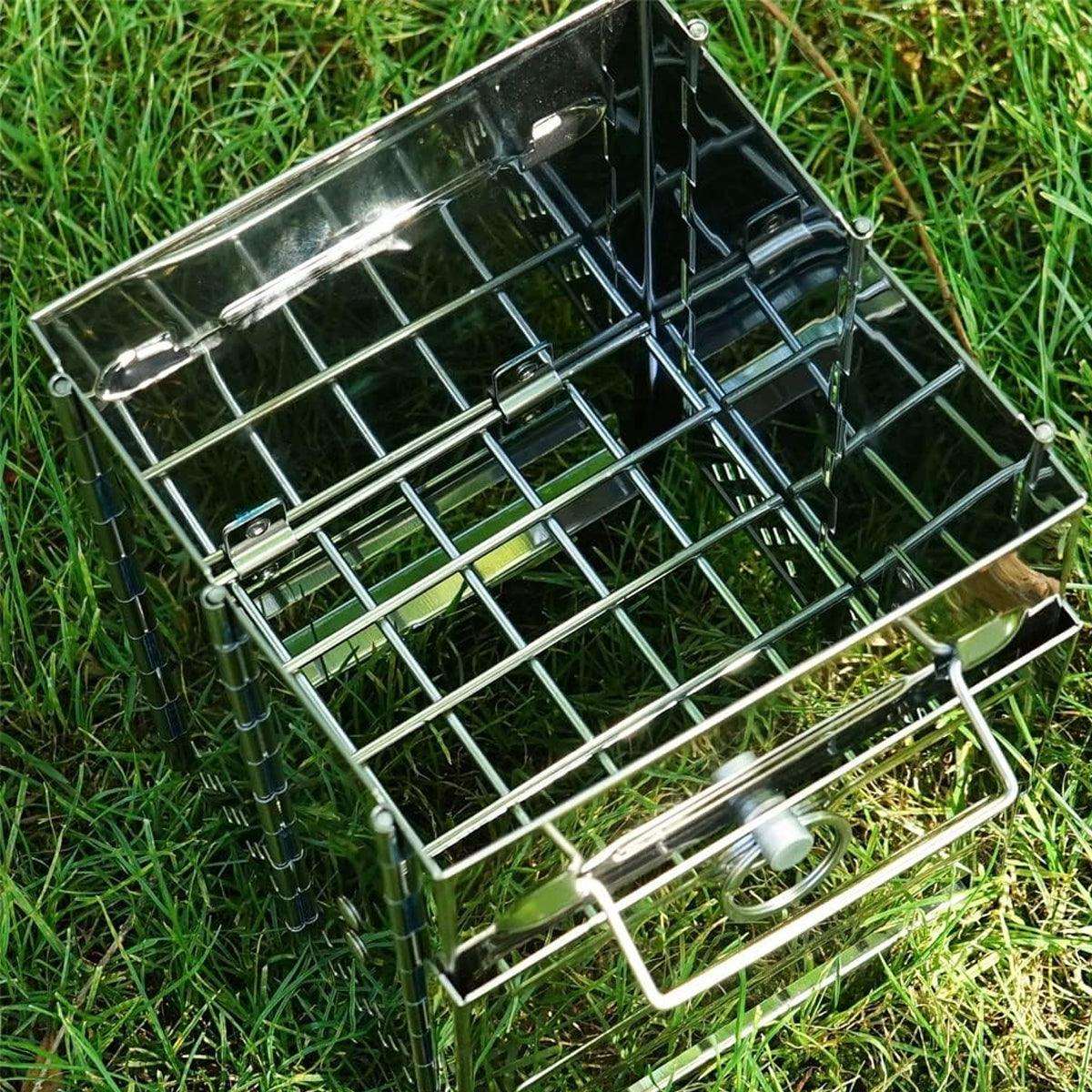 Folding Wood Stove for Camping - Stainless Steel, view 4