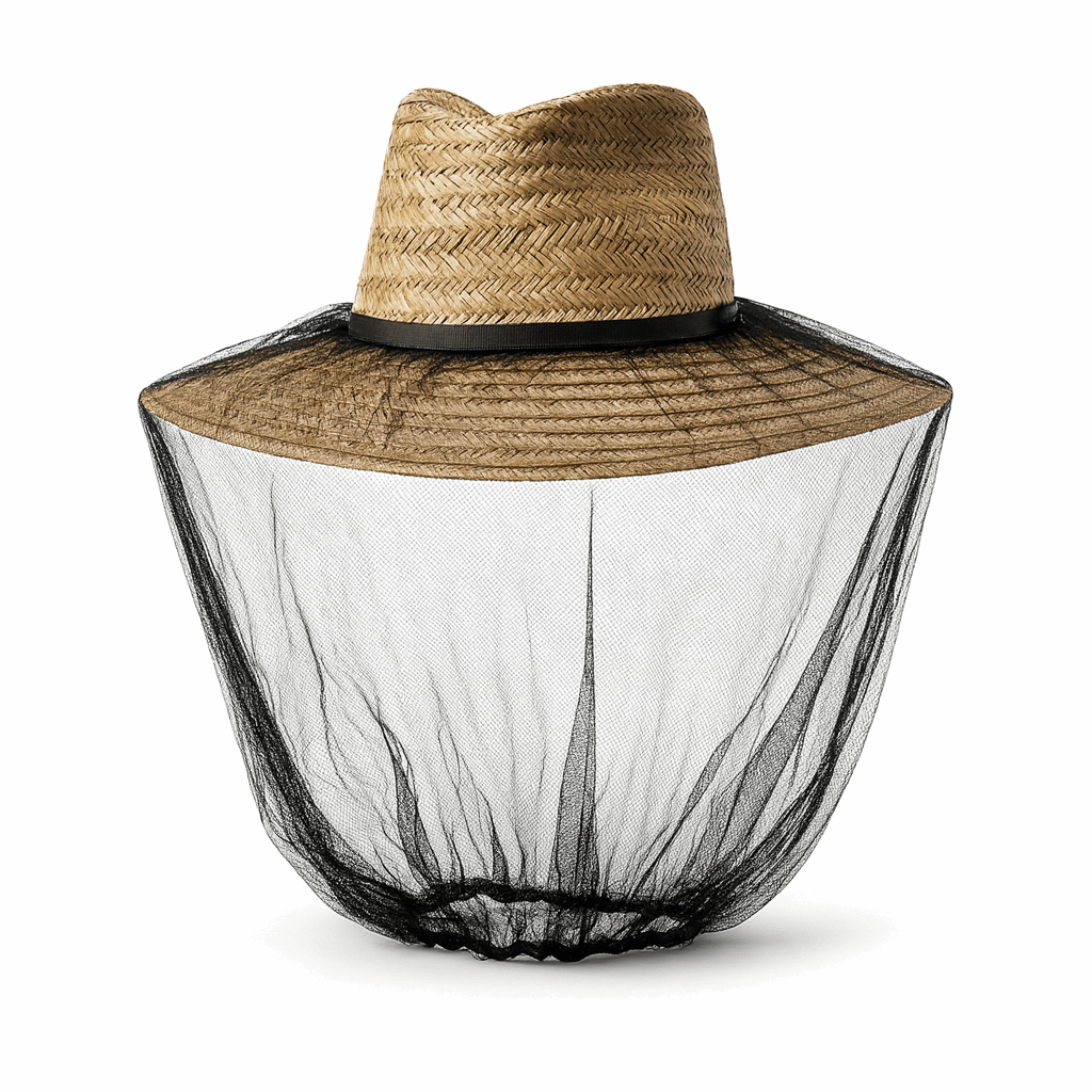 Mosquito Head Net for Hat - Black