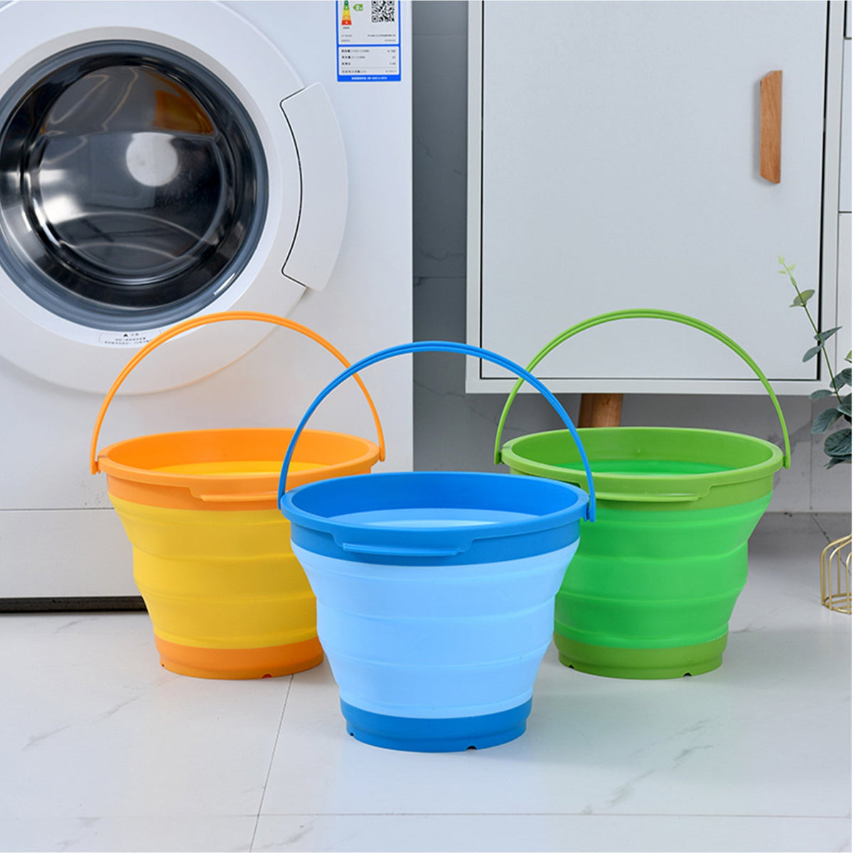 7L Collapsible Camping Bucket - Blue, view 4