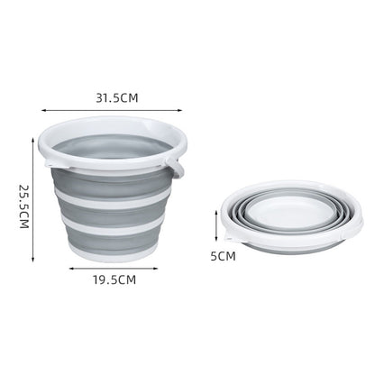 2 Pack 10L Collapsible Buckets - Grey/White, view 5