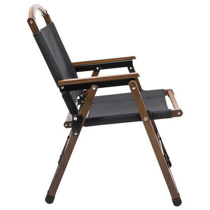 Bamboo Canvas Folding Camp Chair – Black, view 3