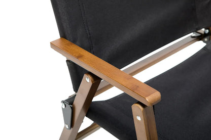 Bamboo Canvas Folding Camp Chair – Black, view 4