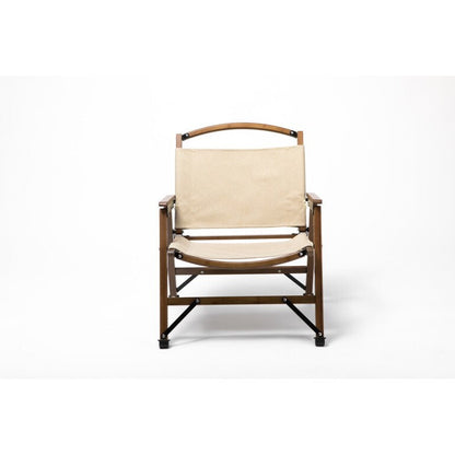 Foldable Bamboo Canvas Camping Chair – Khaki, view 5