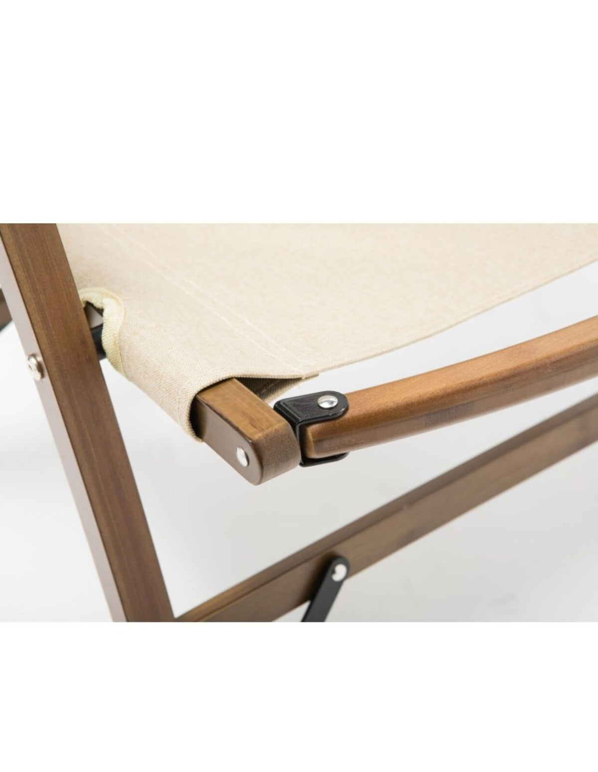 2 Pack Bamboo Folding Camping Chairs - Khaki/Beige, view 4