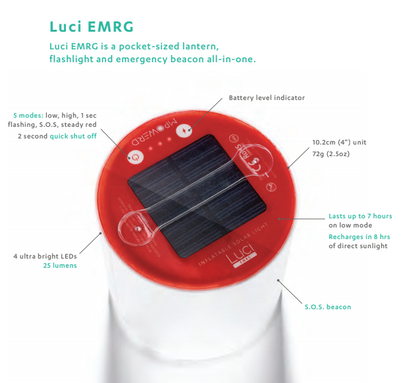 MPOWERD Luci EMRG Solar Inflatable Lantern, view 3