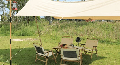 Folding Bamboo Camping Table - Portable Roll-Up with Carry Bag, view 11