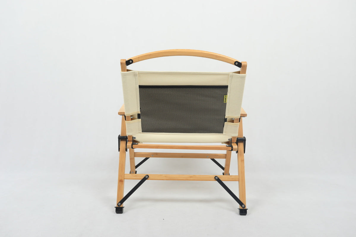 Bamboo Canvas Foldable Camping Chair – Khaki, view 10