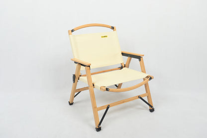 Bamboo Canvas Foldable Camping Chair – Khaki, view 11