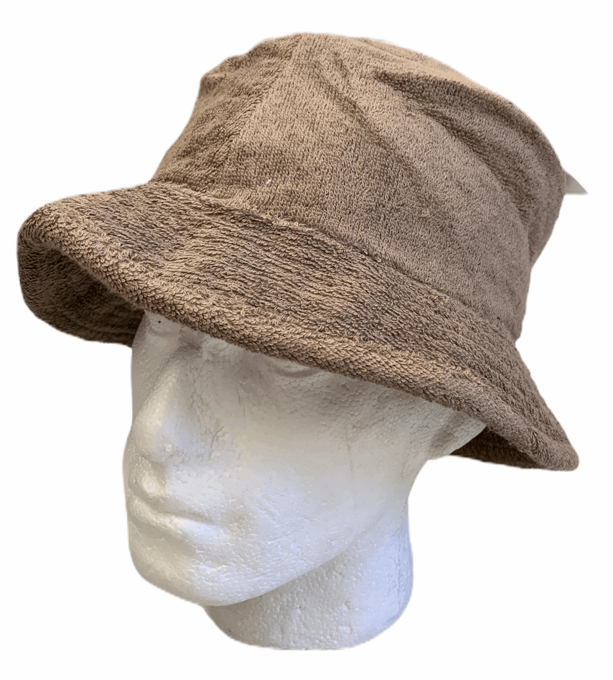 Terry Towelling Bucket Hat – Khaki S/M, view 4