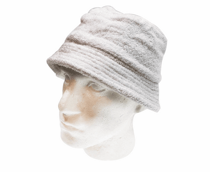 Terry Towelling Bucket Hat – White L/XL, view 4