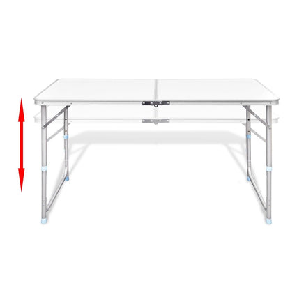 Aluminium Folding Table 120x60cm – Height Adjustable, view 2