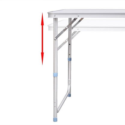 Aluminium Folding Table 120x60cm – Height Adjustable, view 4