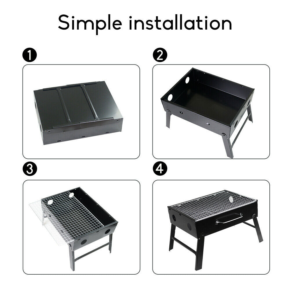 Flat-Pack Portable Charcoal BBQ Grill, view 9
