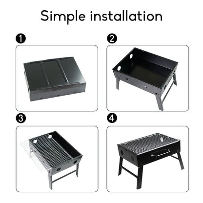 Flat-Pack Portable Charcoal BBQ Grill, view 9
