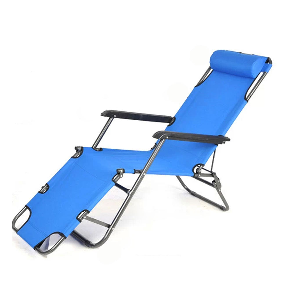 Reclining Sun Lounge Chair – Folding Blue