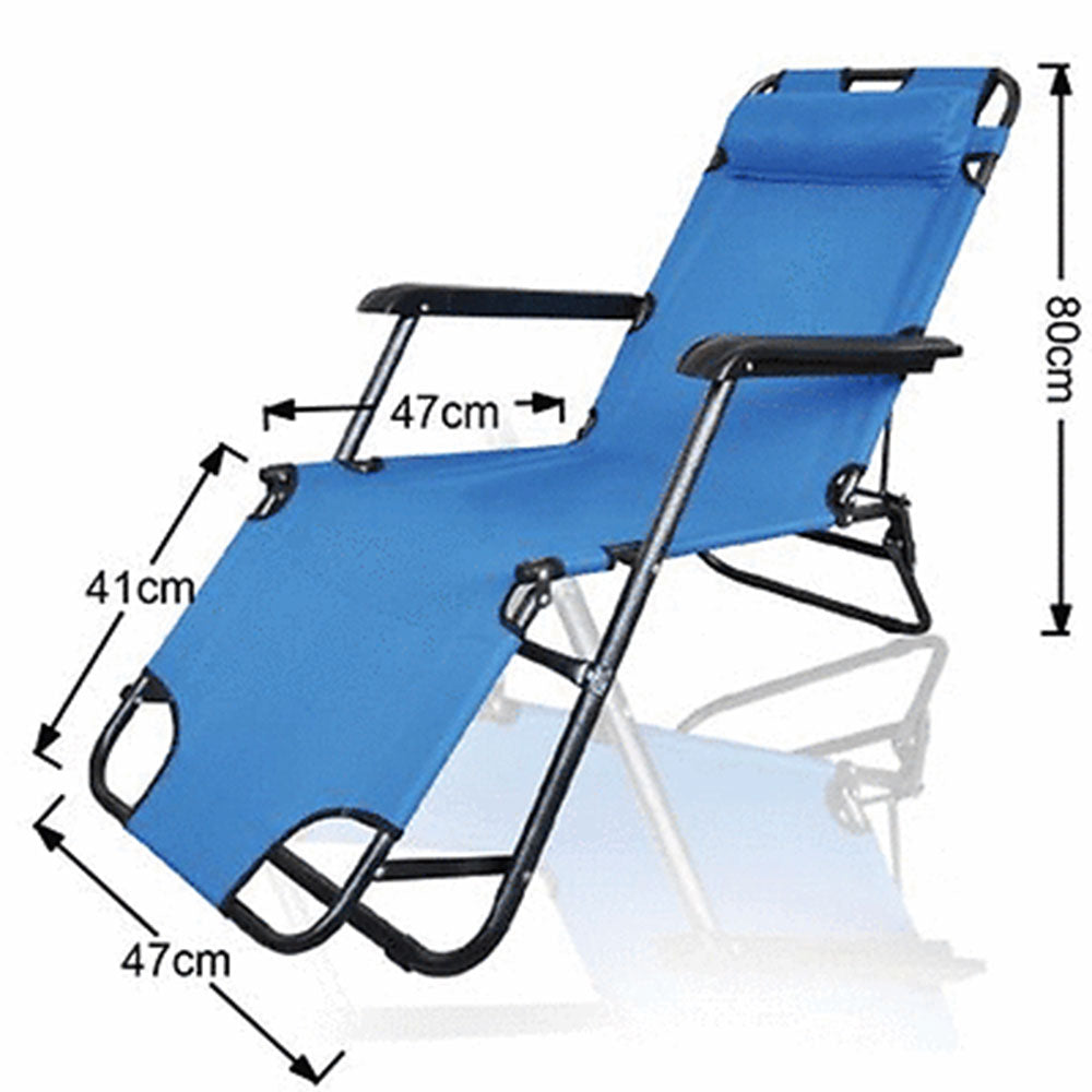 Reclining Sun Lounge Chair – Folding Blue, view 7
