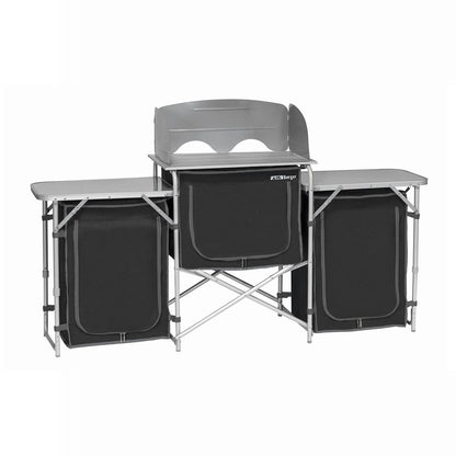 Berger Foldable Aluminium Camp Kitchen with Windshield