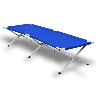 Folding Camp Bed – Lightweight Aluminium with Carry Bag