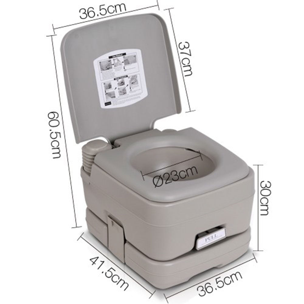 Portable Camping Toilet 10L with Water Tank, view 2